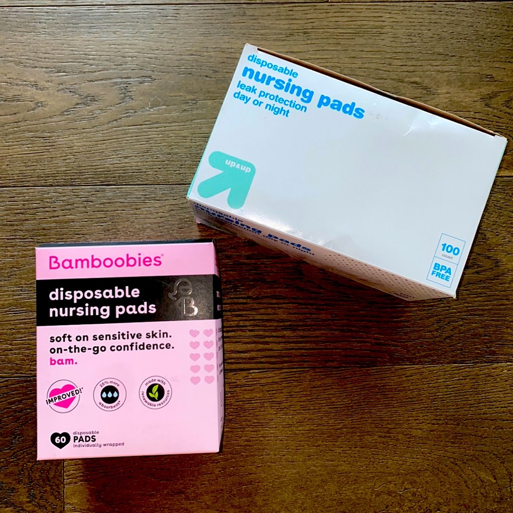 Bamboobies and up&up disposable nursing pads